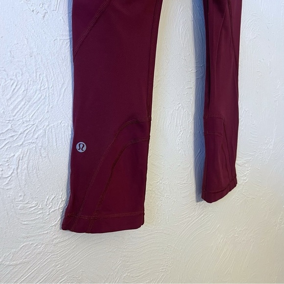 Lululemon Dashing Purple Ace Spot Magenta Run Inspire Crop II Leggings size 4 - Picture 4 of 8